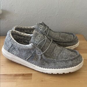 Hey Dude Men's Gray Boat Shoes